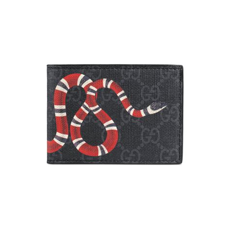 gucci wallet snake black|Gucci snake wallet price.